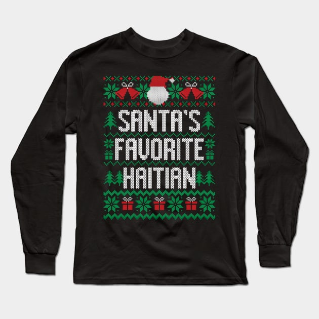 Santa's Favorite Haitian Long Sleeve T-Shirt by Saulene